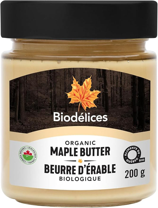 Biodélices Premium 100% Organic Maple Butter from Quebec - Pure Maple Butter Spread | 200g A