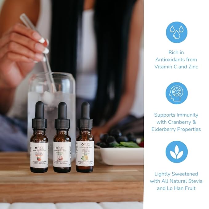 Pure Inventions - Coconut Water, Lemon Lime & Watermelon Water Infusion Drops - Antioxidants