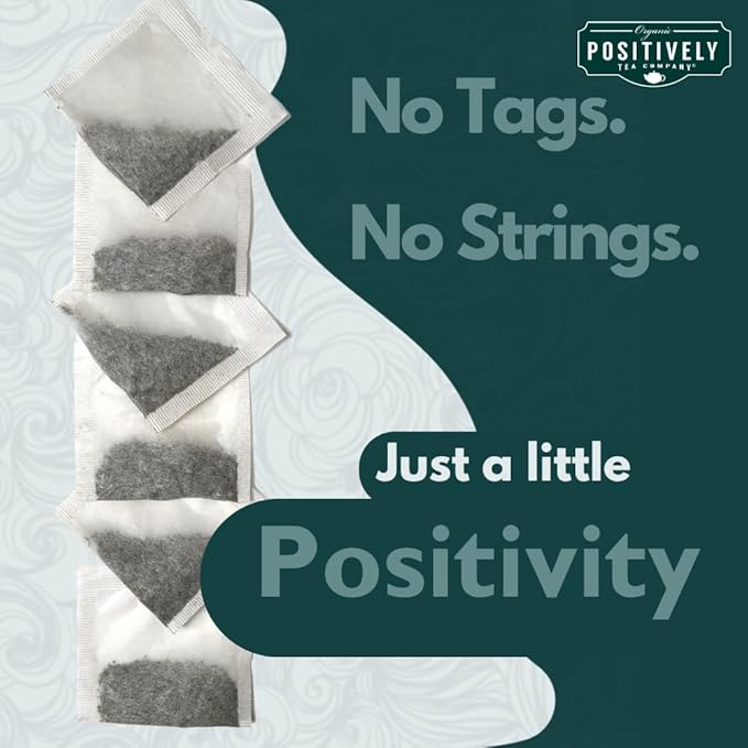 Organic Positively Tea Company, Spearmint Leaf Herbal Tea Bags, 100 Count, Eco-Friendly Tea Bags