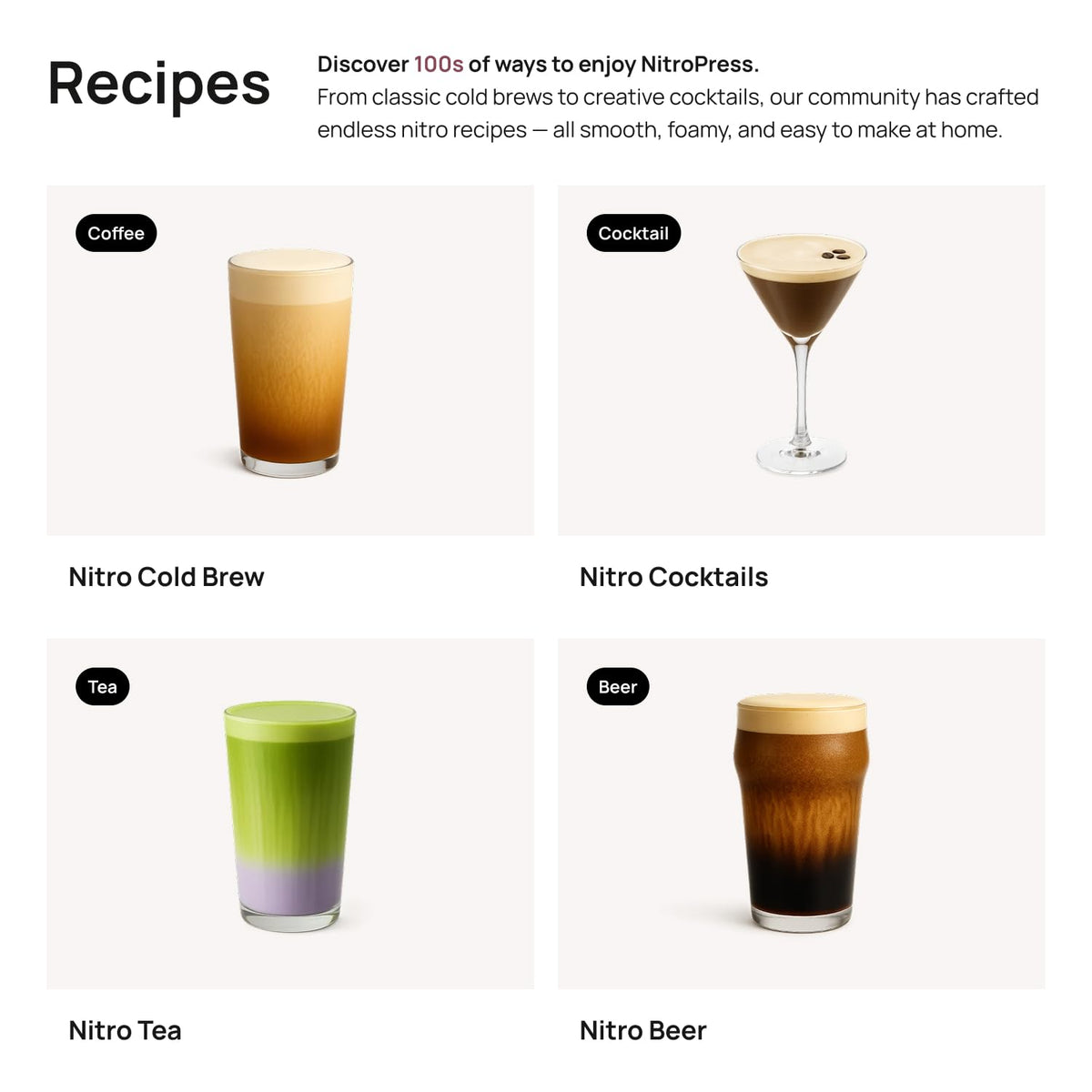 NitroPress DS Electric Nitro Cold Brew Coffee & Cocktail Maker Machine