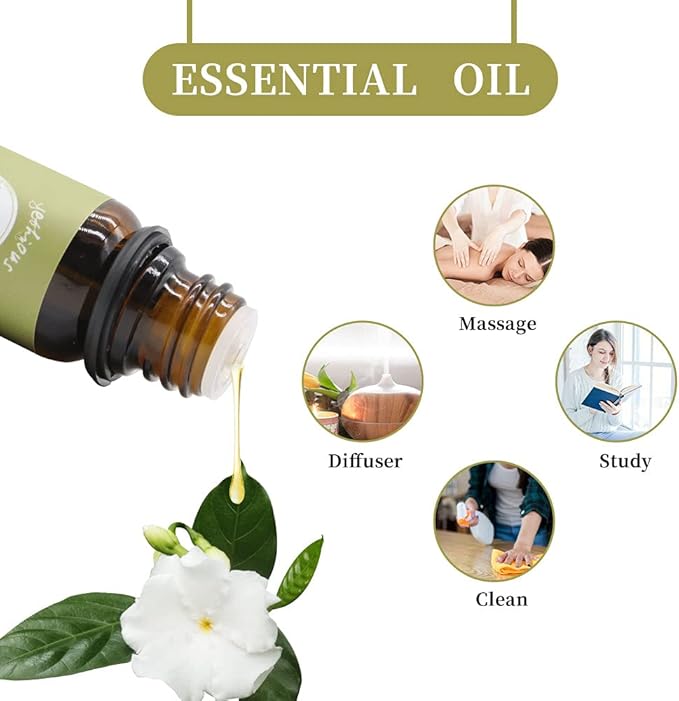 yethious Gardenia Essential Oil, 100% Pure Organic Gardenia Aromatherapy Oil for Diffuser