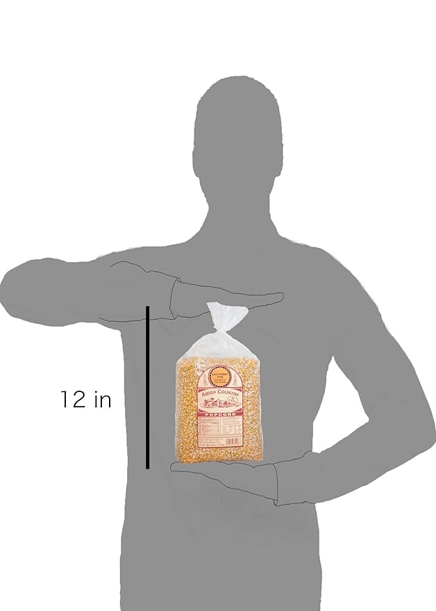 Amish Country Popcorn Ladyfinger Popcorn Kernels, 6LB Bag ??Non-GMO, Gluten Free, Hulless, Old