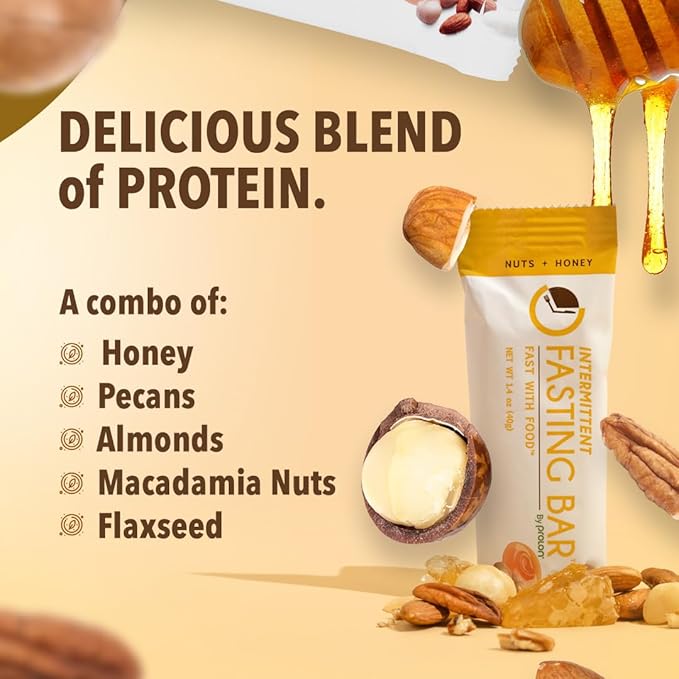 Prolon Fasting Bars | 6g Protein, 8g Fiber | Keto-Friendly, Gluten-Free, Dairy-Free, Plant-Based |