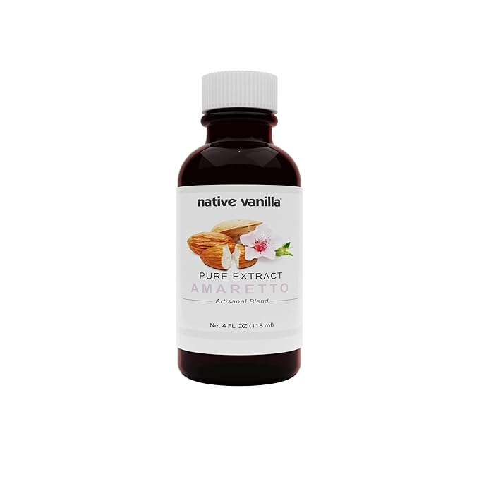 Native Vanilla - Pure Amaretto Flavor - 4 Fl Oz - Pure Flavors and Extracts - Perfect for Cooking