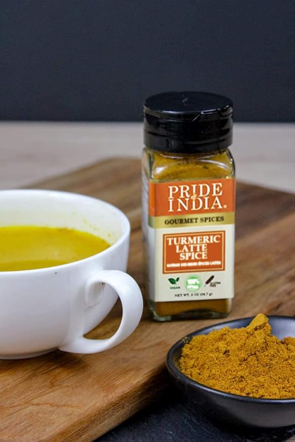 Pride of India – Turmeric Latte Spice Mix – Gourmet & Warm Tea Spice Blend – Healthy/Gluten-Free