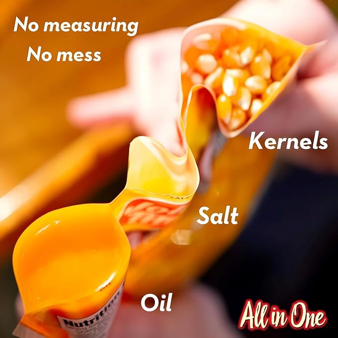 JOLLY TIME All in One Popcorn Kit with Sunflower Oil, Portion Packets with Kernels, Sunflower Oil