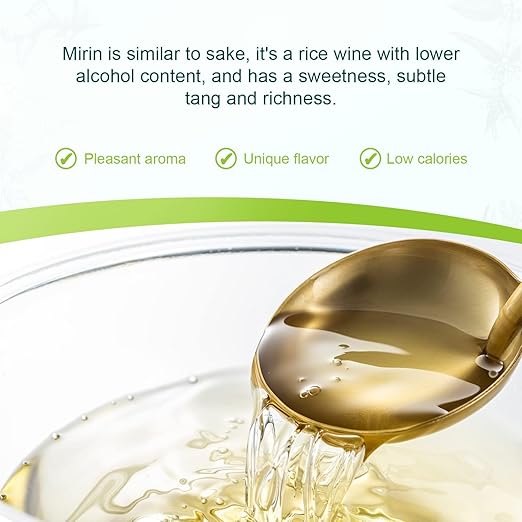 Soeos Mirin Cooking Wine, 16.9 fl oz (2 * 500ml) Pack of 2, Traditional Rice Wine, Authentic