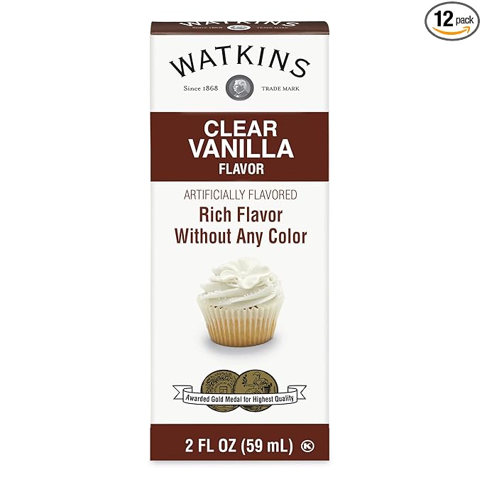 Watkins Clear Vanilla Flavor, 2 Fl. Oz. (Pack of 12) (Packaging may vary)
