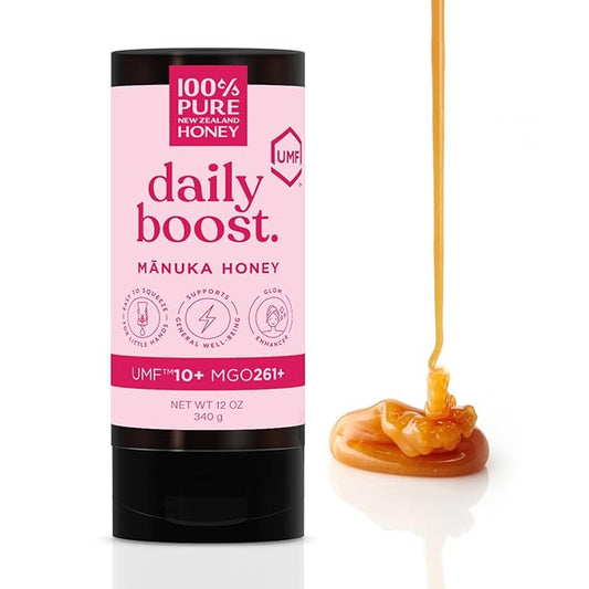 Manuka Honey New Zealand 100% Pure UMF 10+ MGO 261+ Squeezy Honey Raw & Unfiltered Certified Award