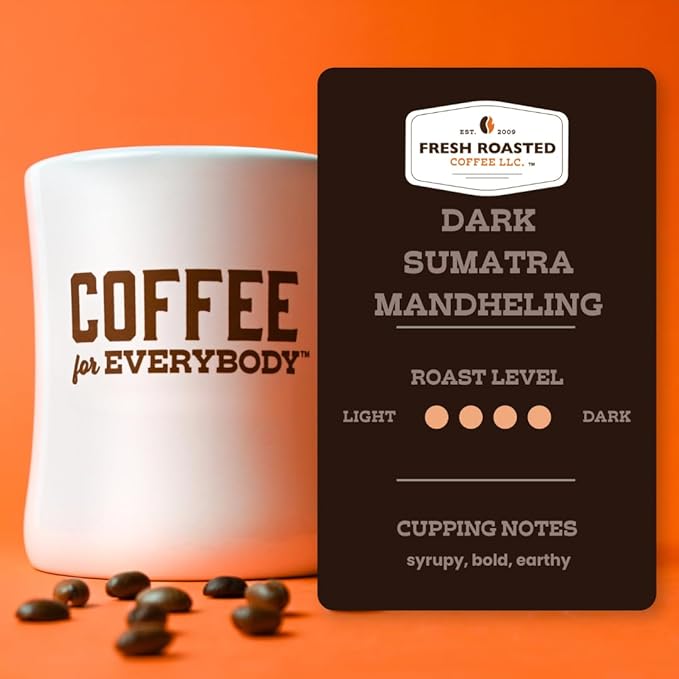 Fresh Roasted Coffee,100% Dark Sumatra Mandheling | 2 lb (32 oz) | Single Origin | Dark Roast |