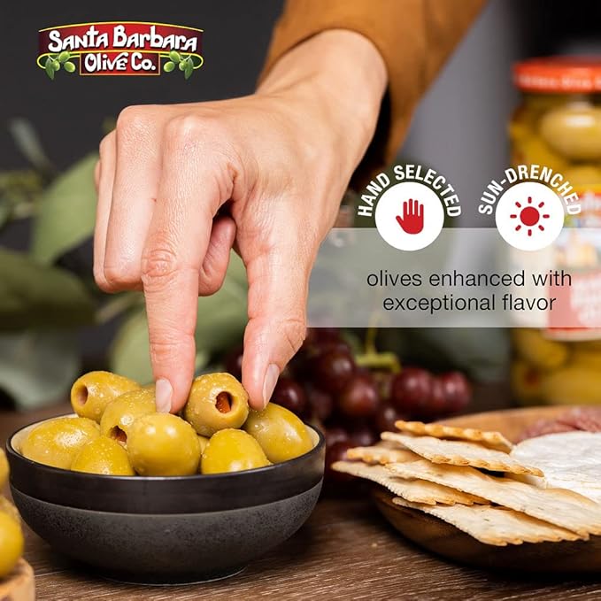 Santa Barbara 3pk Almond Stuffed Olives 5oz