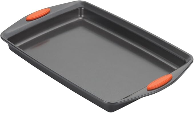 Rachael Ray Nonstick Bakeware Set with Grips, Nonstick Cookie Sheets / Baking Sheets - 3 Piece