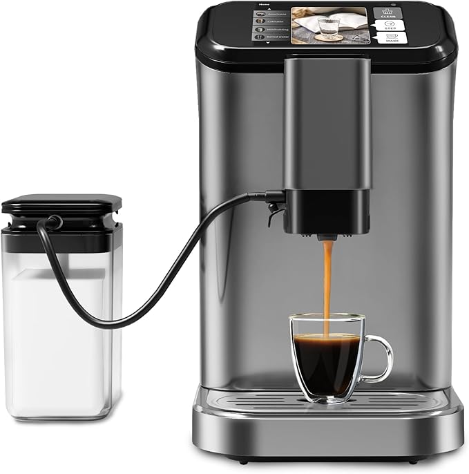 Fully Automatic Espresso Machine with Smart TFT Touchscreen, Brewing System and Automatic Milk