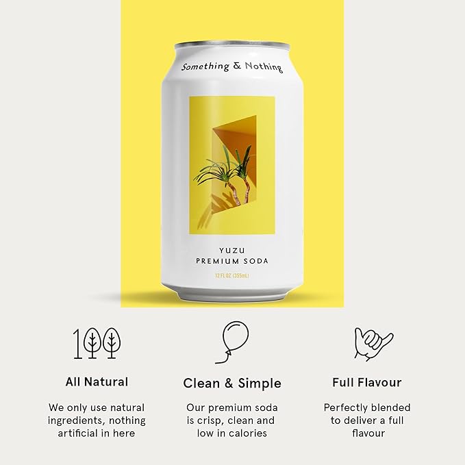 Something & Nothing Yuzu Flavoured Sparkling Water | Lightly Carbonated, Full Flavoured with Added