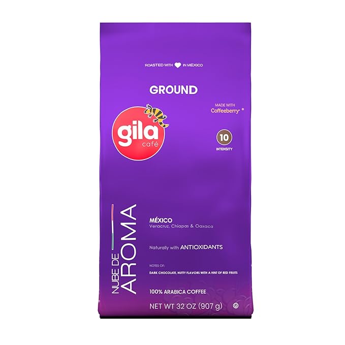 gila café Ground Coffee Medium Roast Nube de Aroma 32oz (1-Pack) - 100% Mexican Arabica Bean Coffee