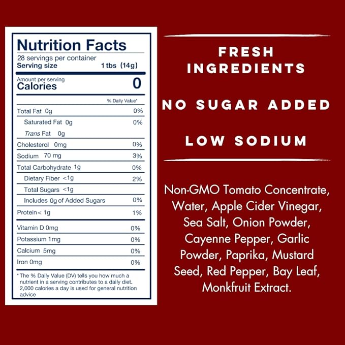 Yo Mama's Foods Keto Spicy Ketchup ??Pack of (2) - No Sugar Added, Low Carb, Vegan, Gluten Free