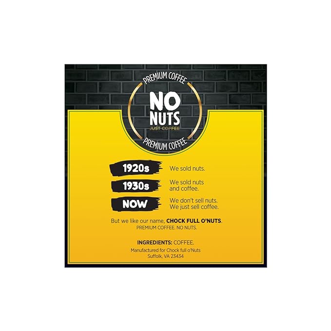 Chock Full o'Nuts Soho Morning Coffee, Mild Roast, Compatible with K-Cup Pods, 12 CT (Pack of 3)