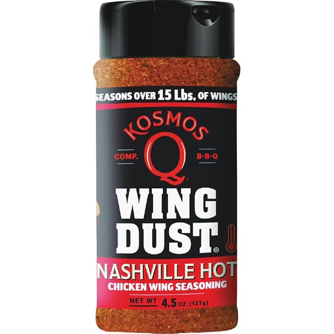 Kosmos Q Nashville Hot Chicken Seasoning Wing Dust, Savory & Spicy Chicken Seasoning For Wings