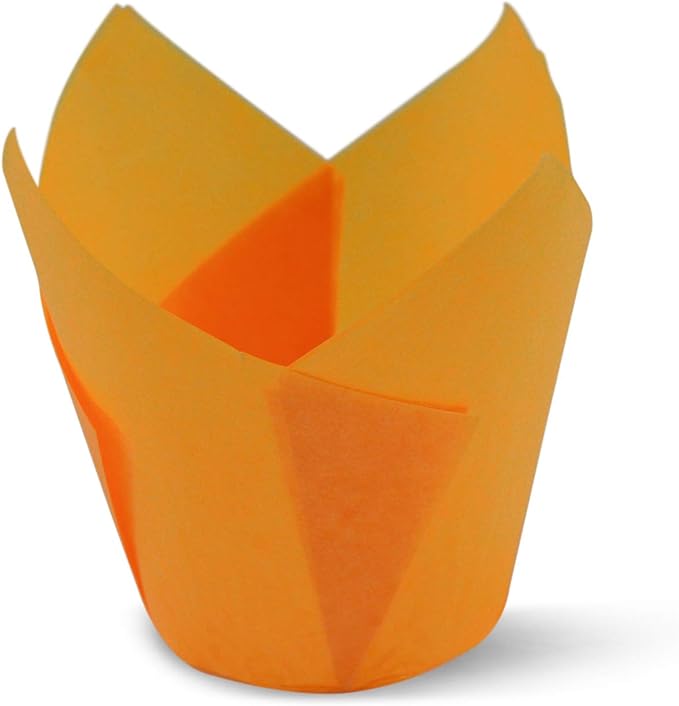 Orange Tulip Baking Cups Cupcake Liners Muffin Liners Greaseproof Paper 200
