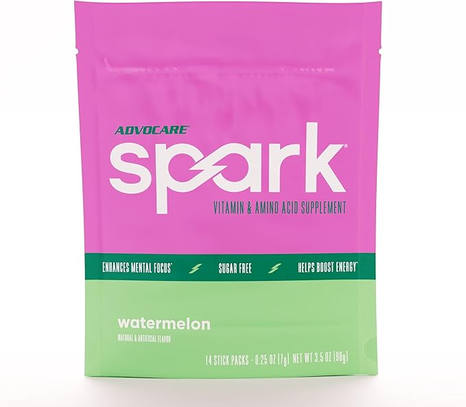 AdvoCare Spark Vitamin & Amino Acid Supplement - Focus & Energy Drink Powder Mix with Vitamin A