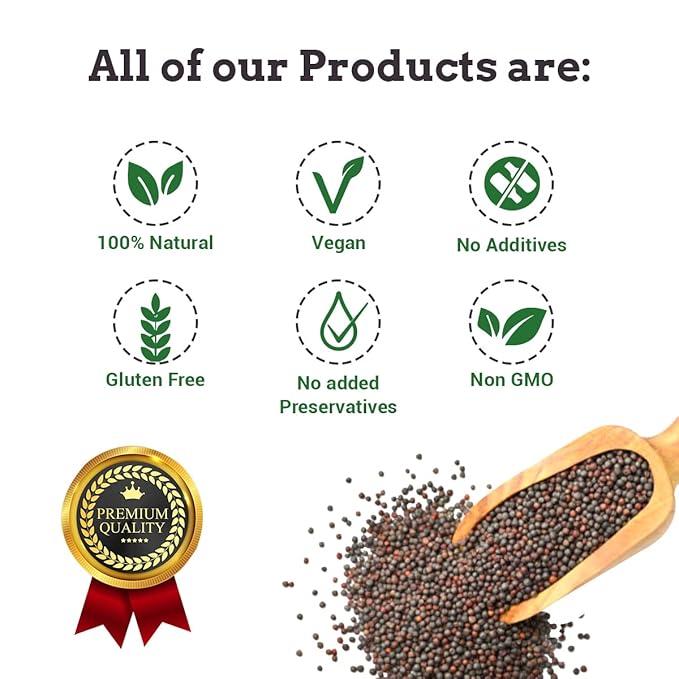 Spice Magic Black Mustard Seed ~ 100% Pure, Aromatic & Natural | 7oz (200g) I Kali Rai | Non-GMO |