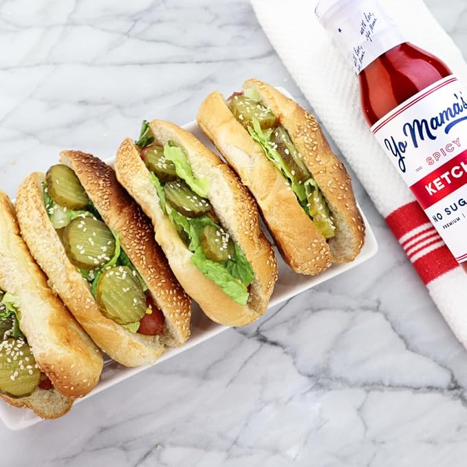 Yo Mama's Foods Keto Spicy Ketchup ??Pack of (4) - No Sugar Added, Low Carb, Vegan, Gluten Free