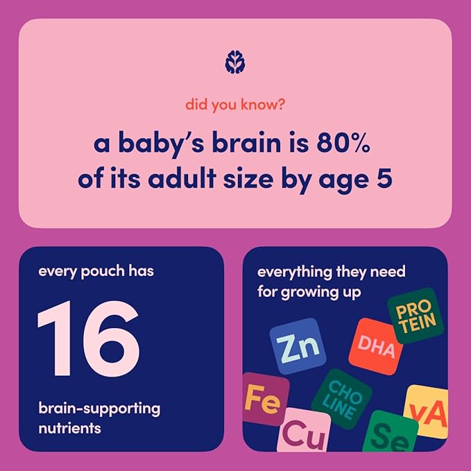 Cerebelly Organic Baby Food Pouches ??Dairy Free Smoothies for Toddlers | No Added Sugar, Fiber