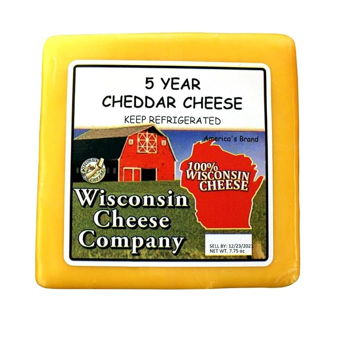 Wisconsin Cheese Company - 100% Wisconsin Aged Cheddar Cheese & Cracker Gift Box - Aged Cheddar (3