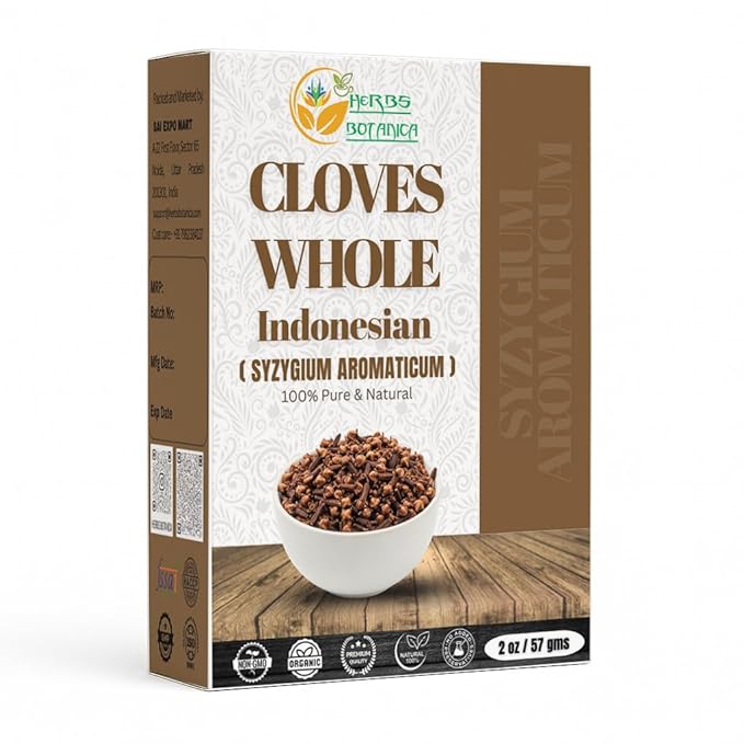 Herbs Botanica Cloves Whole Bulk Indonesian Premium Quality, Non-GMO, Gluten-Free Perfect for