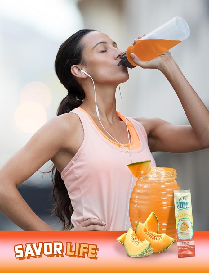 Hydration + Immunity Sugar-Free Powder Packets Mango, Horchata Fresa & Cantaloupe Electrolyte Agua