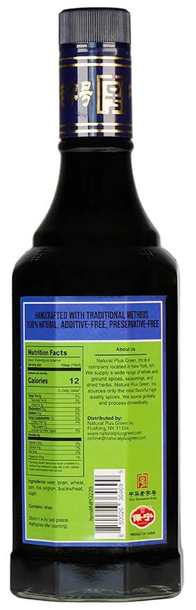 NPG Baoning Vinegar 16.9 Fl Oz, Barrel Aged Black Rice Vinegar, Authentic from Sichuan, Artisan