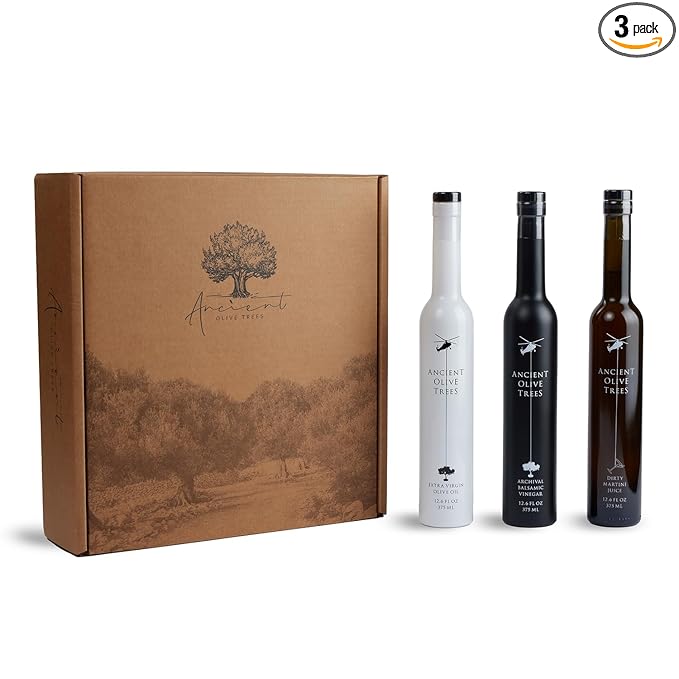 ANCIENT OLIVE TREES - Balsamic Vinegar with Extra Virgin California Olive Oil and Dirty Martini