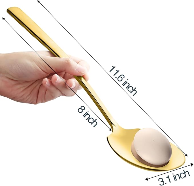 Large Serving Spoons Set Stainless Steel 12 Inch Slotted Spoon and Serving Spoon Serving Utensils