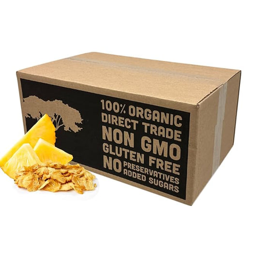 Mavuno Harvest Pineapple Dried Fruit Snacks | Organic Dried Pineapple Chunks | Gluten Free Healthy