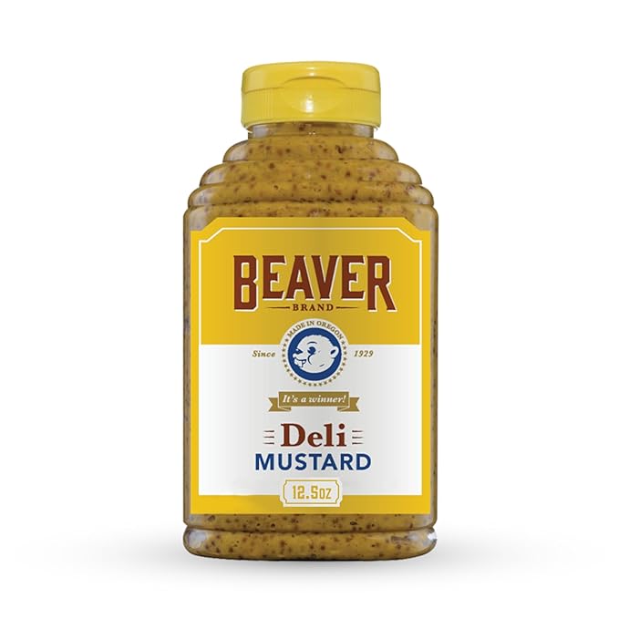 Beaver Zesty Deli Mustard, 12.5 oz squeeze bottle