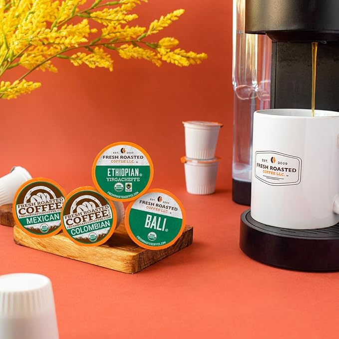 Fresh Roasted Coffee, Organic Single-Origin Variety Pack | USDA Organic, Kosher | K-Cup Compatible