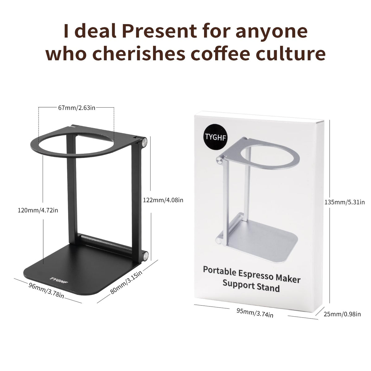 TYGHF Pour Over Coffee Maker Stand,Foldable Portable Electric Espresso Machine Stand,Holder for