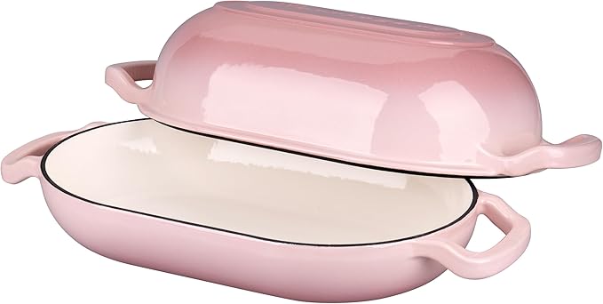 Enameled Cast Iron Sourdough Bread Oven, Dutch Oven, Loaf Cast Iron Bread Pan for Homemade Bread