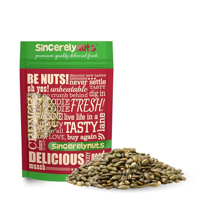 Sincerely Nuts Shelled Pepitas Pumpkin Seeds Salted (1 lb bag) | Delicious Nutrient Dense Low Carb