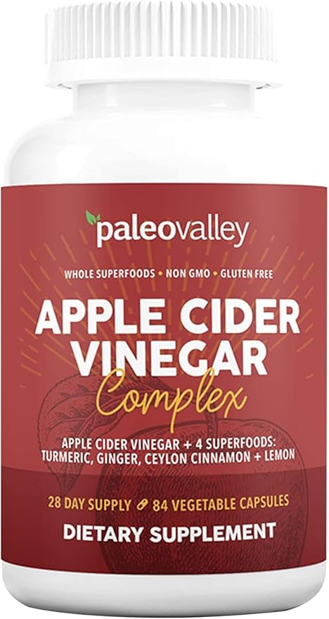 Paleovalley Apple Cider Vinegar Complex with Superfoods - Turmeric, Ginger, Ceylon Cinnamon and