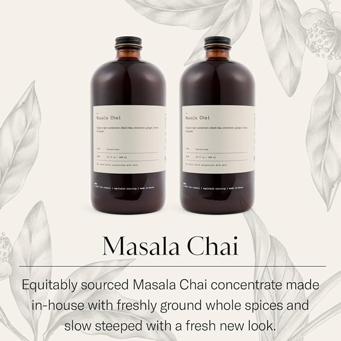 Dona Original Masala Chai Concentrate, Small-Batch, Single-Origin Spices, Hot or Iced Chai, 32 Fl