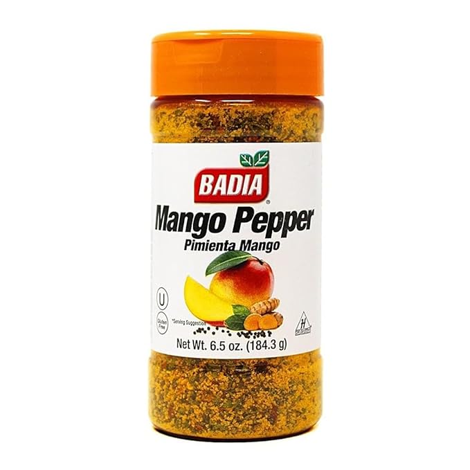 Badia Mango Pepper Seasoning, 6.5 oz - Sweet & Zesty Citrus Pepper Blend for Chicken, Seafood &