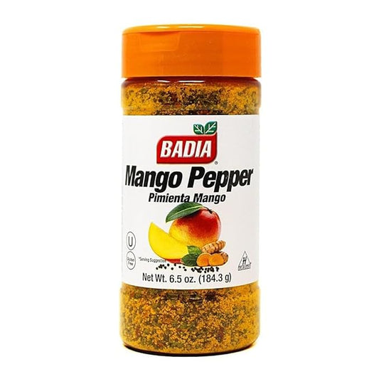 Badia Mango Pepper Seasoning, 6.5 oz - Sweet & Zesty Citrus Pepper Blend for Chicken, Seafood &