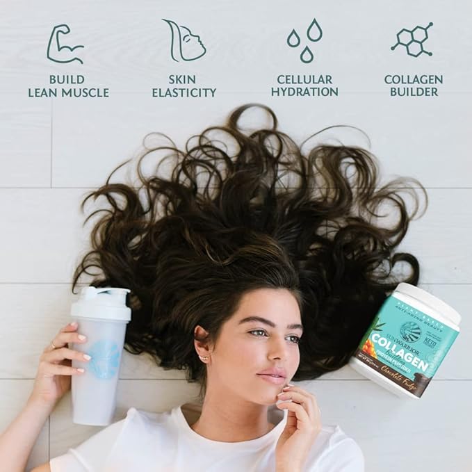 Sunwarrior Vegan Collagen Building Powder Protein Peptide with Biotin Vitamin C Hyaluronic Acid for
