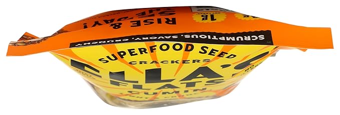 Cumin All Seed Savory Crisps – All Natural, Gluten Free, Good Source of Protein, High Fiber, Vegan