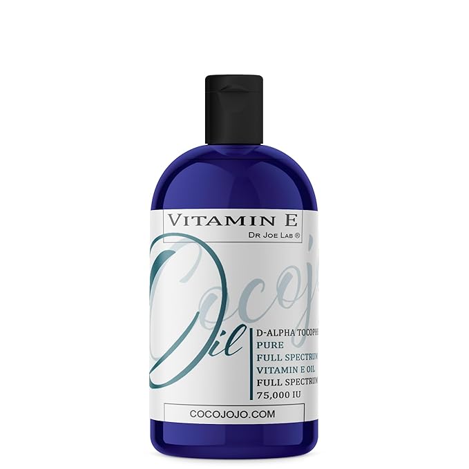 cocojojo Organic Liquid Vitamin E Oil for Skin, for Hair, Face, Body Oil, 100% Pure Natural Cold