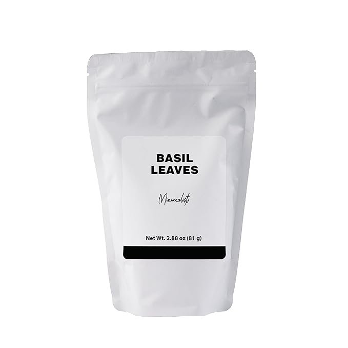 Minimalist Basil Leaves, Perfect for Cooking and Seasoning, Packaged for Convenience in a
