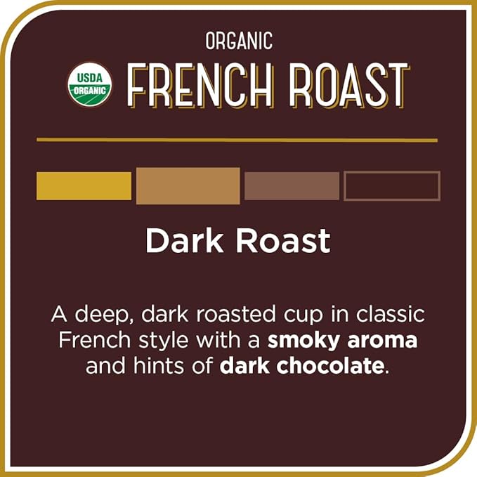 Don Francisco's Organic French Roast Whole Bean Coffee, Dark Roast ??100% Arabica,18 oz Bag