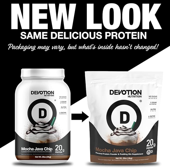 Devotion Nutrition Protein Powder Blend | Gluten Free, Keto Friendly, No Added Sugars | 1g MCT |