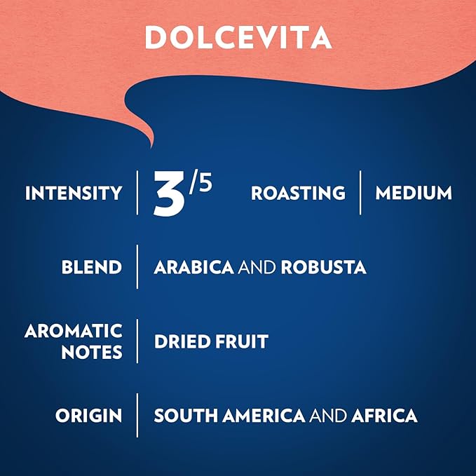 Lavazza Dolcevita Classico Ground Coffee 6 Bags of 12oz, Medium Roast, Rich and Full-bodied
